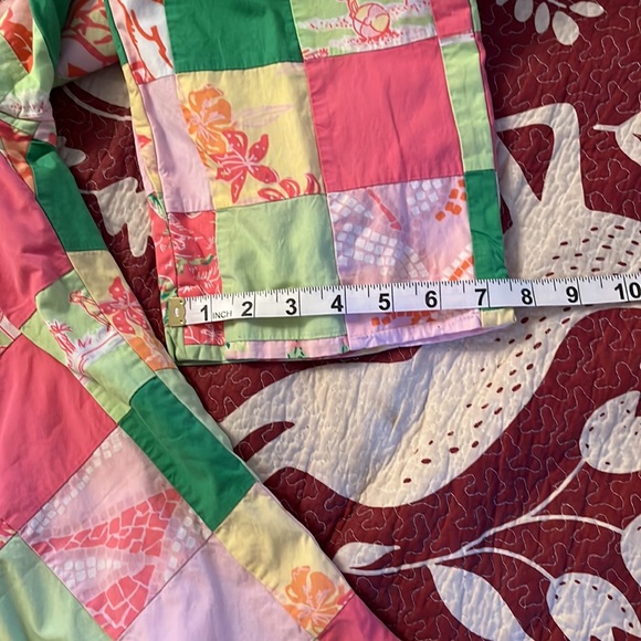 Lilly Pulitzer patchwork capris pants sz 10 - Picture 10 of 10
